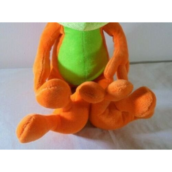 Six Flags Grand Prairie Texas Gecko orange green Plush Stuffed Animal Toy rare - Picture 3 of 7